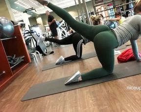 Big Ass Girl with Spandex Spy Gym