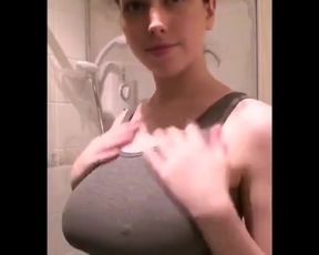 Petite Teen Reveals Perfect Huge Tits - Titty Drop