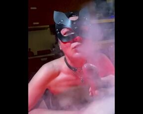 MILF Cat-Woman smoking and sucking my dick until I cum!