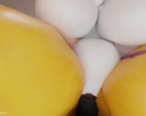 Furry stepmother Renamon having sex with big cock