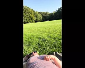 Wet Pussy No Panties - Fingered in a Public Park at Daytime