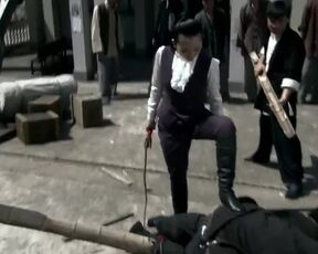 Chinese Woman Fights with Rope, Trample