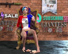 GIANTESS HARLEY QUINN BAREFOOT TRAMPLING