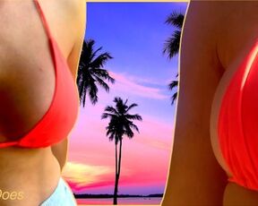 Wifey Pink Bikini Selfie Video at the Beach Part II