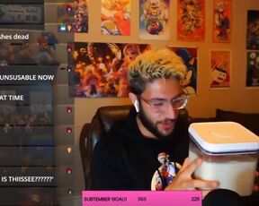 Lonely Male get Horny on Stream and Cums all over Peach Amiibo