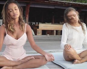 Katya Clover & Putri Cinta Doing Sunset Yoga Together