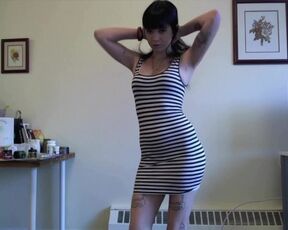 29. Striped Fitted Dress Striptease PREVIEW