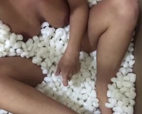 Climbing into a Box of Packing Peanuts