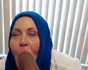 Arab awesome hijab blowjob