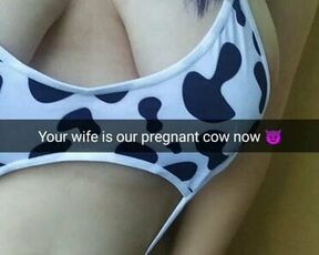 Faithfull wife turned in slutty pregnant cow with big boobs!