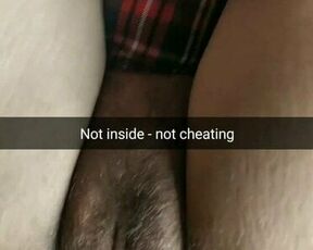 Not inside is not cheating  - golden rule for all sluts!