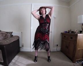 Stripping in 20's flapper Dress