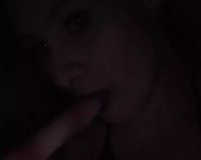 Milf masturbating in the dark