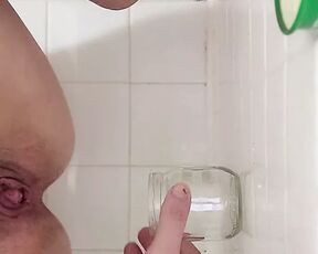 Hot milf pissing in jar