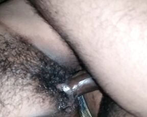 Fucked my wife hairy pussy and creampie.