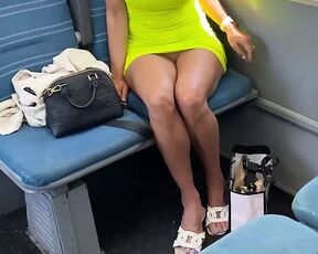 Train flashing no panties