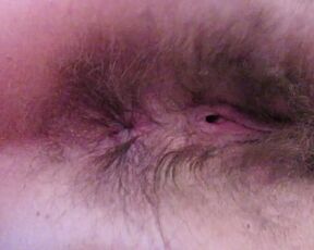 Hairy ass winking close up asshole fetish