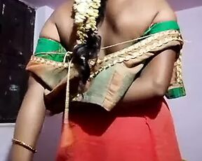 Swetha tamil wife saree strip record video