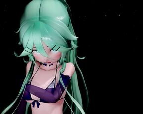 MMD 4k YamaKaze bikini Follow the Leader