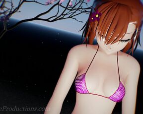 MMD R18 4k Misaka Mikoto bikini & stockings - hi fi raver - 1029