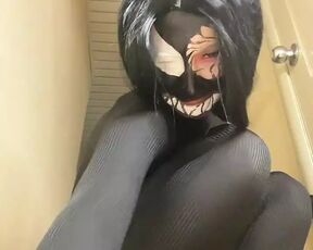 cosplay venom skinny beautiful girl