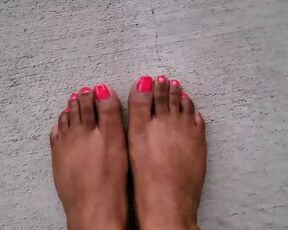 Neon Pink Feet