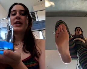 POV Giantess shrinks her date Squashing, Stomping, Facesitting & holding hostage as her Toy