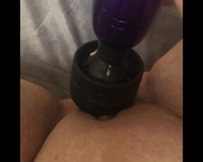 Using my Vibrating Wand to make me Cum Hard, Loud Moaning