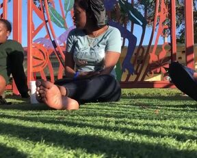 Ebony Feet at Park Part 1 (2, 3 and 4 Private)