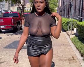 Big Tits And A See through Shirt In The City - Tila Totti