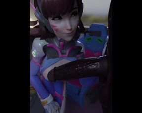 Dva Deepthroat Sucking BBC (loop)