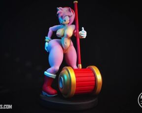 Amy rose sonic resin figure