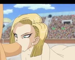 Android 18 and Trunks at the Tournament (Blowjob)